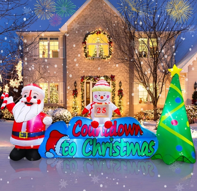 10ft Inflatable Xmas Countdown 